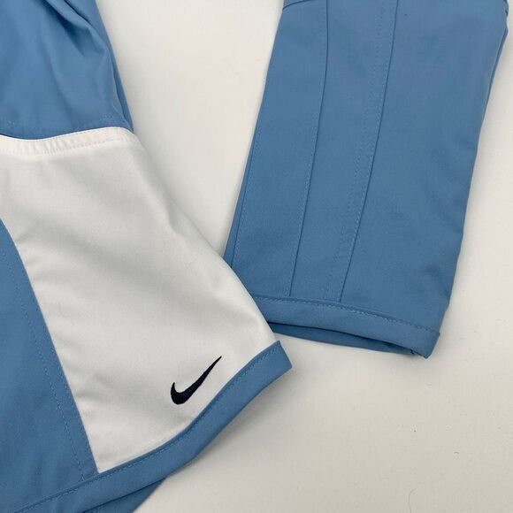 New Nike Play Up Lightweight Windbreaker Jacket Full Zip Pockets Blue White Larg - Picture 5 of 15